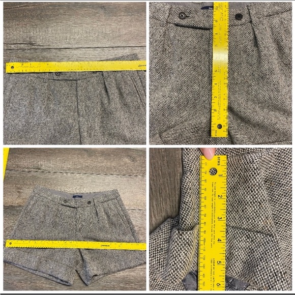 Gap Grey Wool Cuffed Dress Shorts Size 8 - Picture 8 of 9